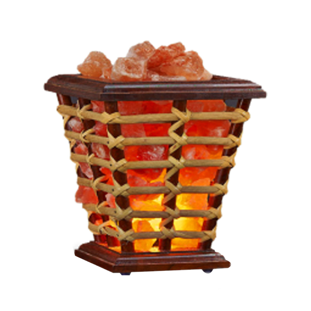 Neem Wood Square basket with Salt Chunks