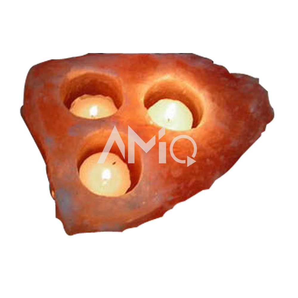 Natural 3 Hole Tea Light Holder