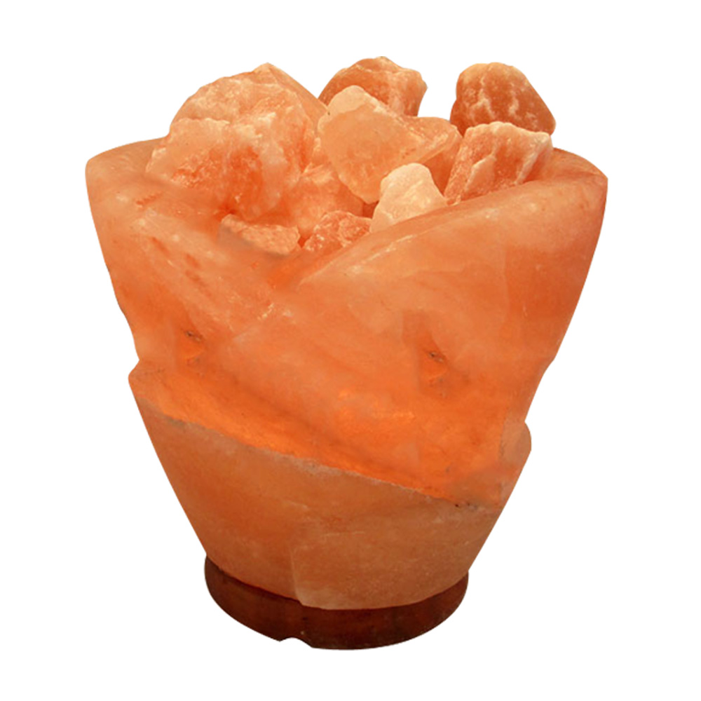 Rose Salt Lamp with Salt Chunks